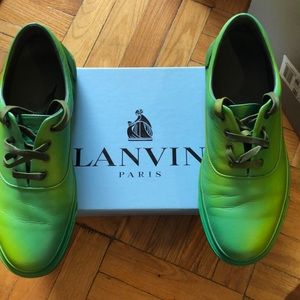 Lanvin lime green sneakers